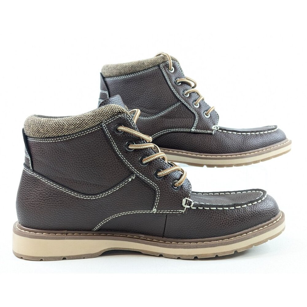 FLEX STEP Larry Men’s Brown Lace-Up Mid Ankle Boots – Size 8 – NEW